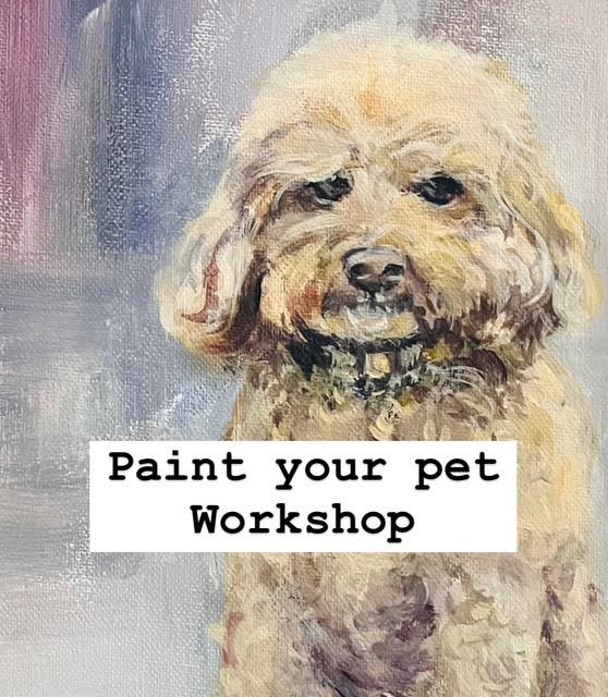 Paint your pet in Acrylics, corporate/group sessions
