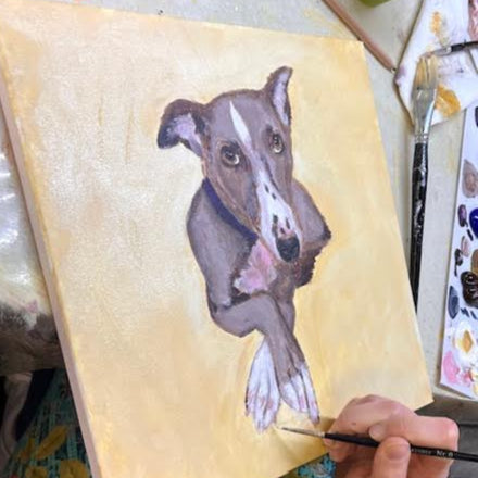 Paint your pet in Acrylics, corporate/group sessions