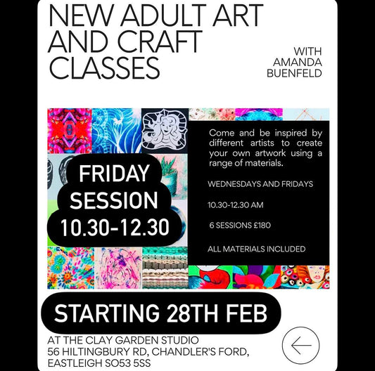 Friday Adult Art classes in Chandlers Ford