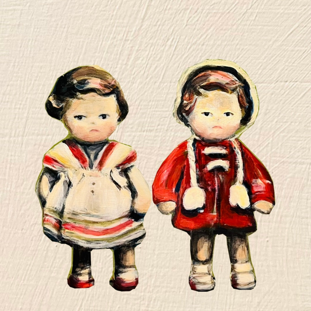 Acrylic doll painting